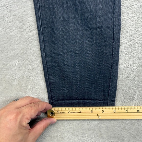 Prana Jeans Women's 2 Kayla High Rise Gray Solid Stretch Denim Slim Straight Fit - Picture 12 of 15